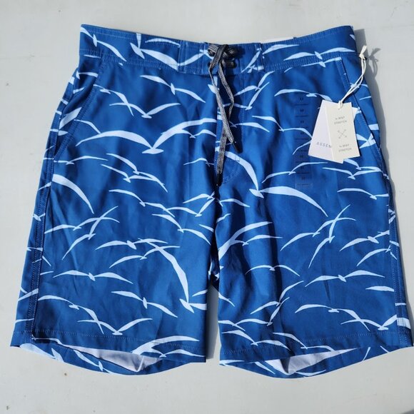 NEW Men's Size 32 Free Assembly Blue Swim Shorts Boardshorts Boardshort Board Sh - Picture 3 of 16